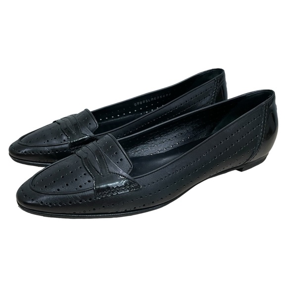 CHANEL Black CC Perforated Ballerina Flats Size EU 40.5 - Picture 3 of 13